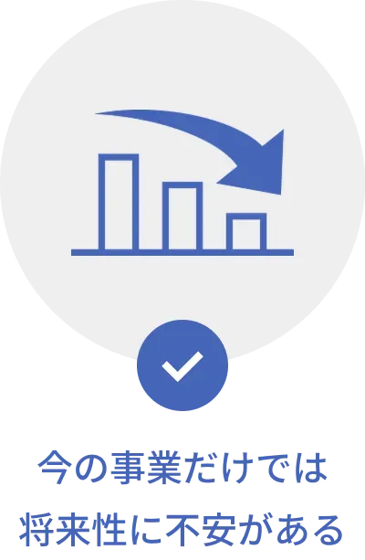 今の事業だけでは将来性に不安がある